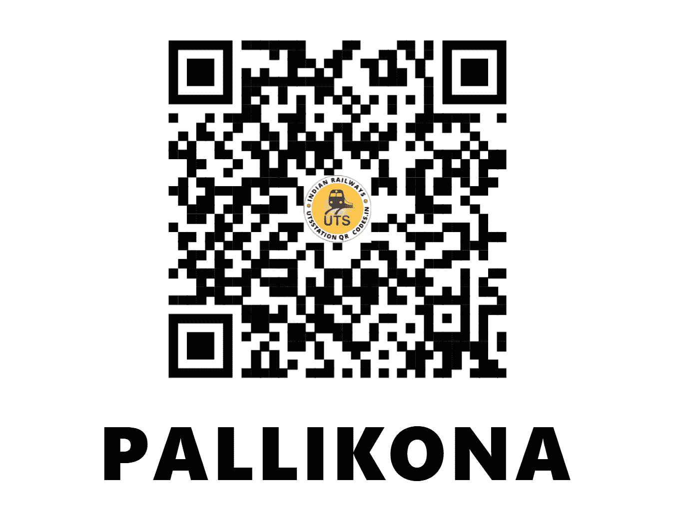UTS QR Code for PALLIKONA - POA (SC - ANDHRA PRADESH)